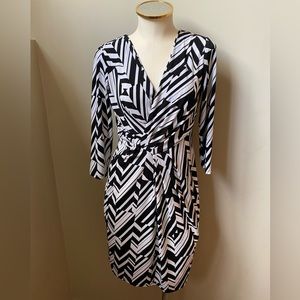 ANNE KLEIN Black & White Dress | Size 4